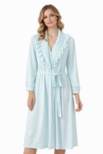 Miss Elaine Vtg 70s Blue Robe Women s Sz M Union Made New Old Stock Mothers Day