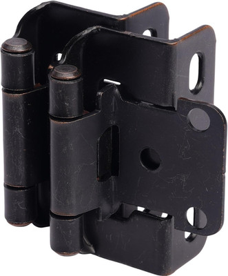 50 Pack Oil Rubbed Bronze Cabinet Hinges for Cabinet Doors (25 Pairs)   1/2'' Ove