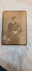 Vintage CIVIL WAR Soldier Cabinet Photo In Uniform With Sword 4" X 5 3/4"