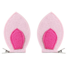 Pink Pig Ears Hair Clips Women Pig Costume Accessories Animal Cosplay