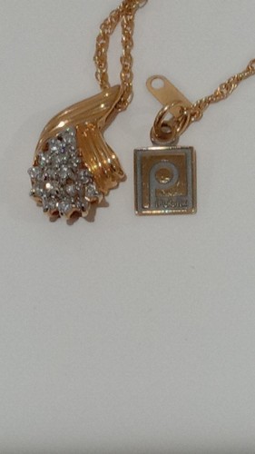 Publix Supermarkets 14k Gold Diamond Pendant Neclace w 10k Gold Pendant 4 Grams