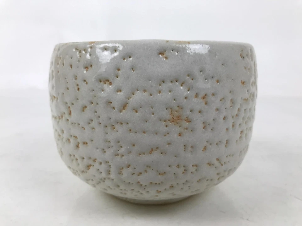 Japanese Ceramic Green Tea Bowl Matcha Chawan Vtg Shino Ware Pink CHB107 - Image 2 of 4