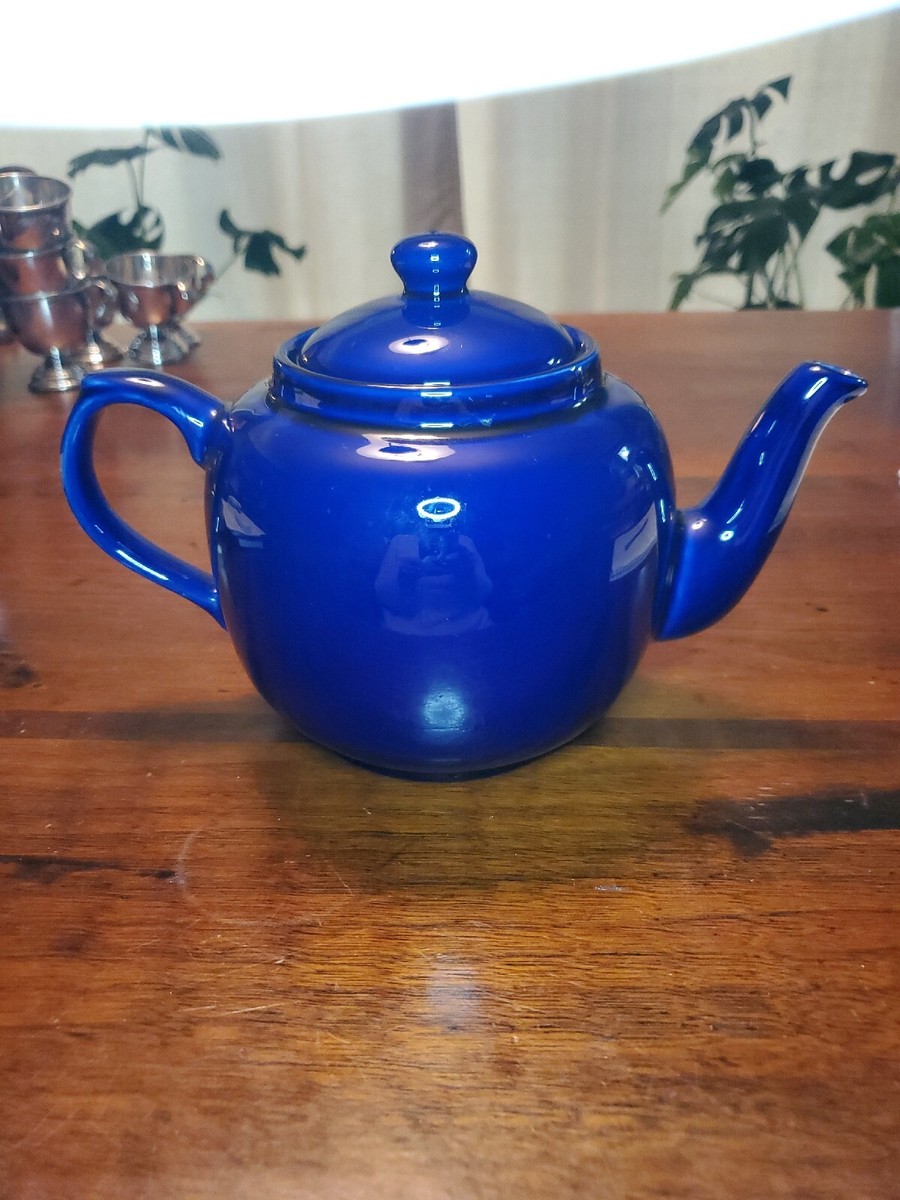 Vintage British Ceracraft Tea Ware In Cobalt Blue Glazed Teapot Made in  England