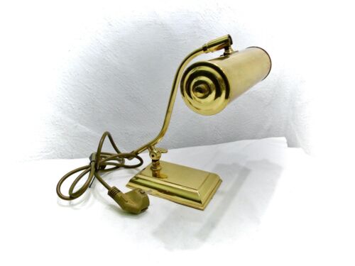 *Sölken* Klavierlampe Schreibtischlampe Gelenkarm Lampe Messing 2,4kg 60er Top! - Bild 3 von 8