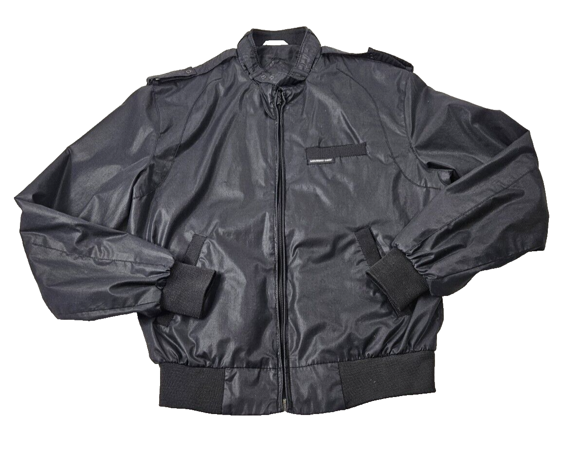 Vtg Members Only Europe Craft Racer Jacket Men 38 Black Made Hong Kong  Epaulets