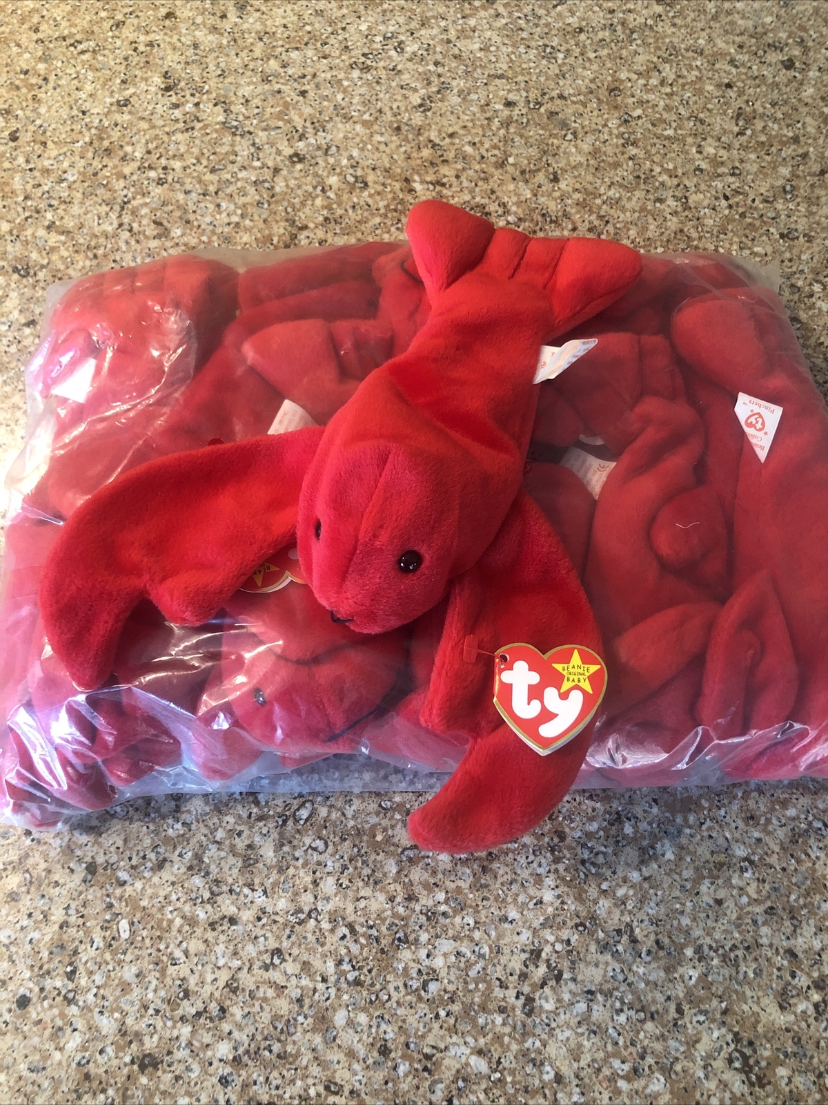 Ty 12 Pack! 12 Brand New Beanie Babies “Pinchers” Lobsters 1993