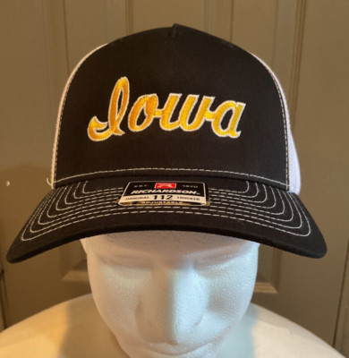 Iowa Richardson Hat with Embroidered Logo Style 112FP Structured Adjustable Cap 