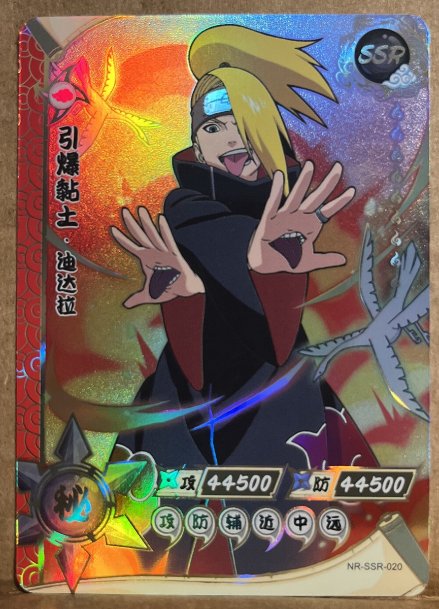 Deidara SSR Holo Foil Layout Official Naruto Card TCG NR-SSR-020