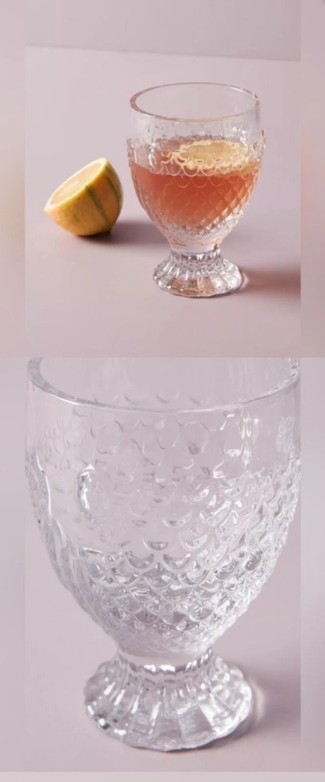 Anthropologie Fresca Fish Glass Cup 10.25 Oz