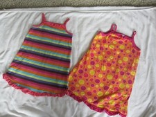 HANNA ANDERSSON 2 Girls Sleeveless Cotton Knit Dress Lot Sz Size 110 120 5 6X 7