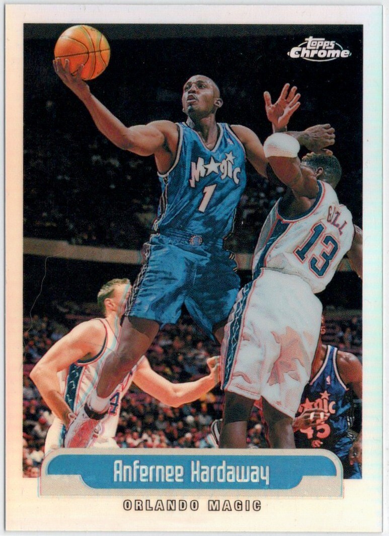 1999-00 Topps Chrome Refractor Anfernee Hardaway Parallel Card #48 Magic
