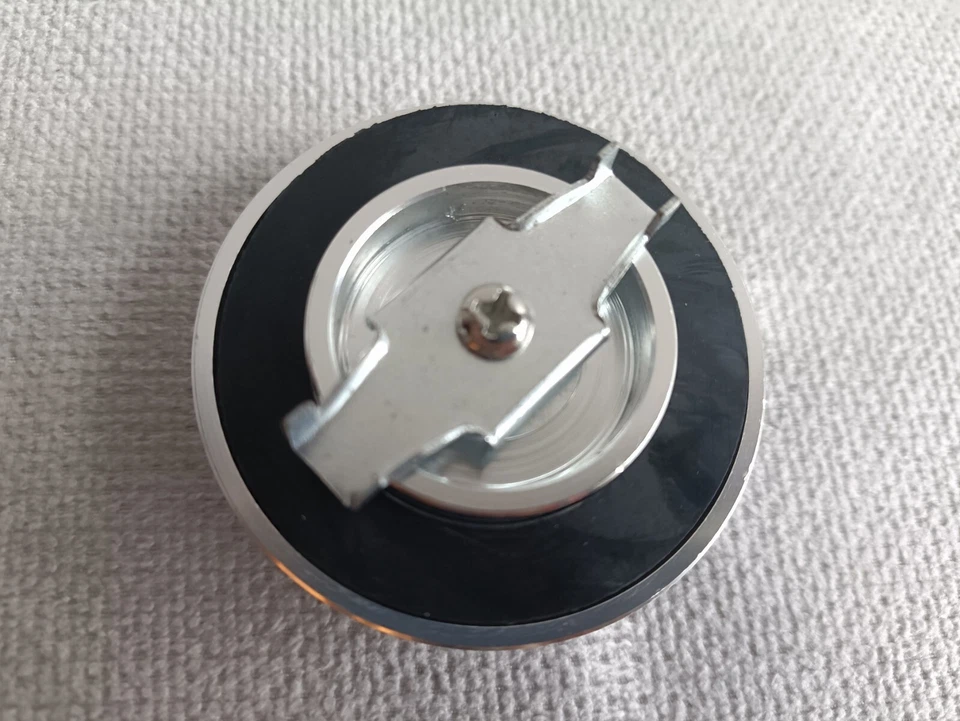 TAPA DE LLENADO DE ACEITE DE MOTOR CROMADA RALLIART PARA MITSUBISHI LANCER EVO MIRAGE 4G63 MIVE Foto 4 de 4