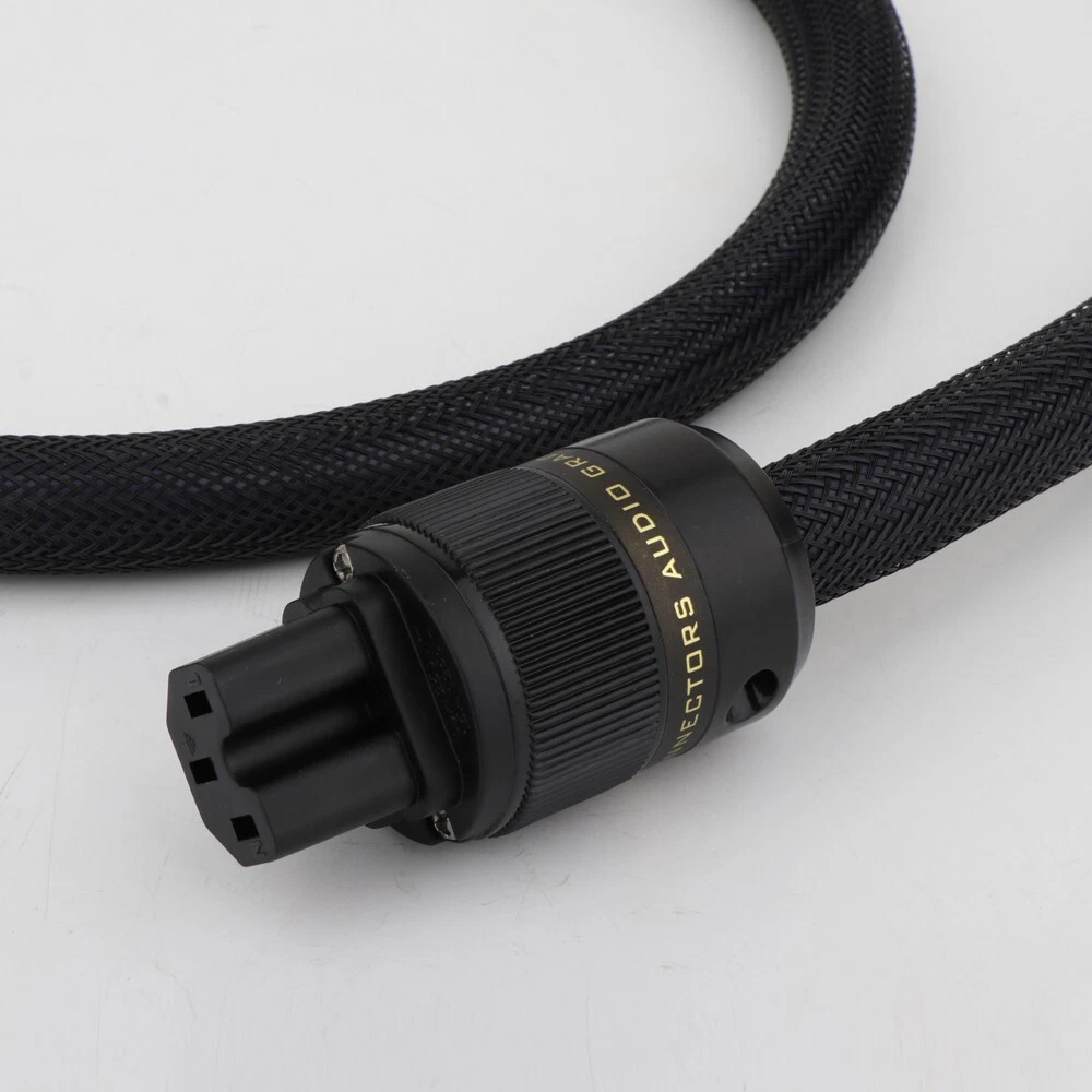 Audiophile Silver Plated HIFI Audio US AC Power Cable Pure Copper Power Cord NEW