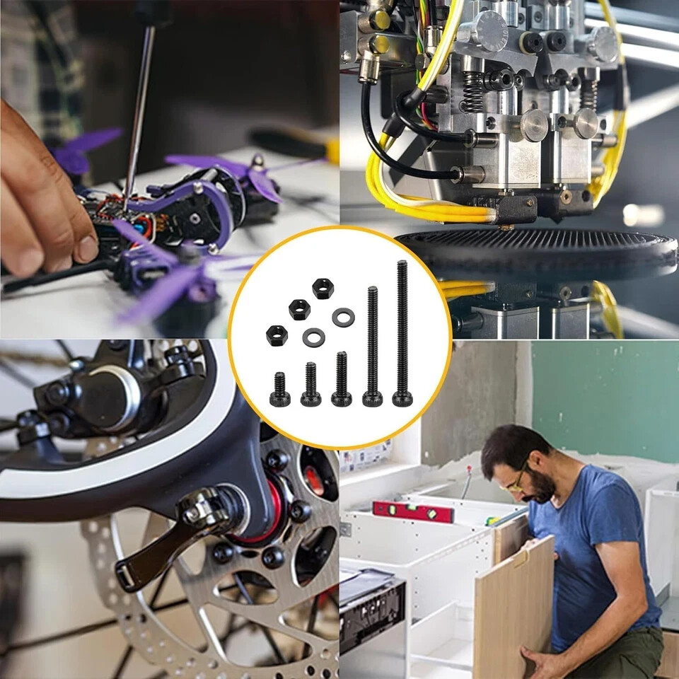 900 Pcs M2 Screws Bolts and Nuts Assortment Kit, Small Hex Socket Head Cap Screw