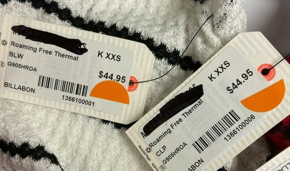 $45 Billabong Roaming Free Thermal Top Red White Sz XXS NWT Girls Color Choice - Image 3 of 4