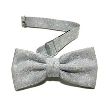Mens Bow Tie Andrew Fezza Pre Tied Butterfly Gray Vintage New Old Stock Wedding