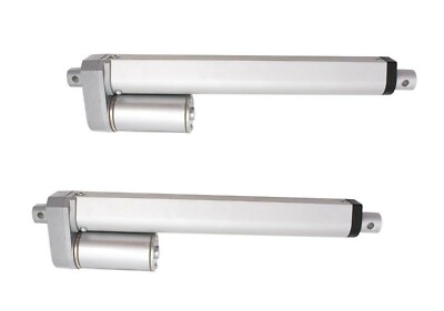 2X Linear Actuators 10'' inch with Brackets Stroke 12 Volt DC 200 Pound Max Lift