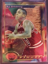 1993 Topps Finest Non Refractor #62 - B.J. ARMSTRONG - Chicago Bulls