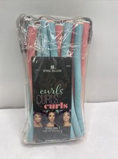 Conair Spiral Curls Flexible Rollers 18 pcs for soft curls that last NEW 62504 H