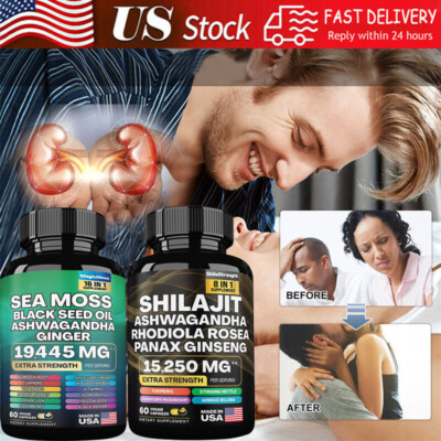 Sea Moss & Shilajit (Black Seed Oil, Turmeric, Ashwagandha, Ginger, Vitamin D)
