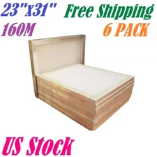 US Stock!!! 6 PACK Aluminum Frame Silk Screen Printing Screens 23 x 31 160 Mesh