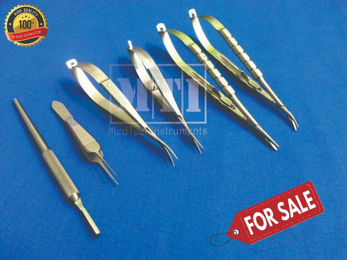 Kit De 6 Instruments De Microchirurgie Oculaire - Grade Bloc Opératoire - Daamni Surgical - Neuf