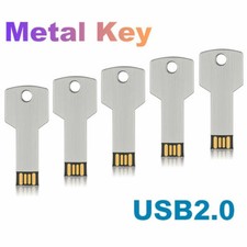 5 Pack 2GB USB Flash Drives Metal Key Shape Memory Sticks Thumb Drive Pen Drives