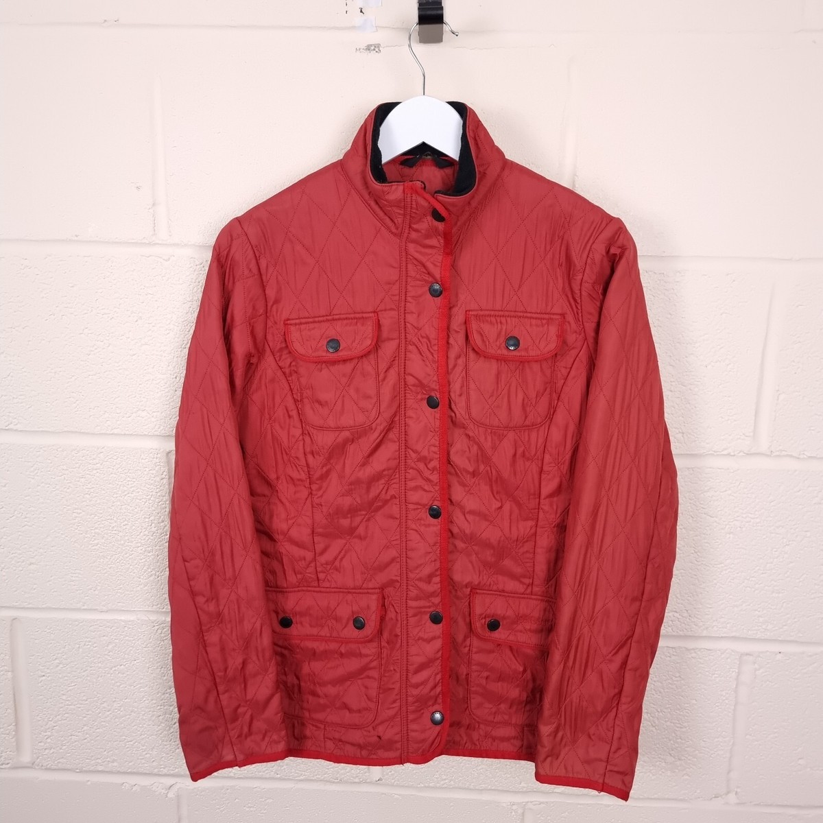 BARBOUR Jacket Womens UK Utility Polarquilt Quilted Quilt Fleece