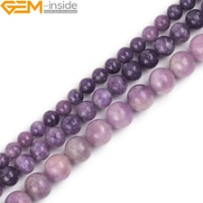 6mm 8mm Natural Gemstone Lepidolite Round Loose Beads For Jewely Making 15"