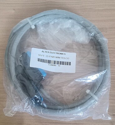 Telco 25 Pair Cable Assemblies (10', Male-to-Male)