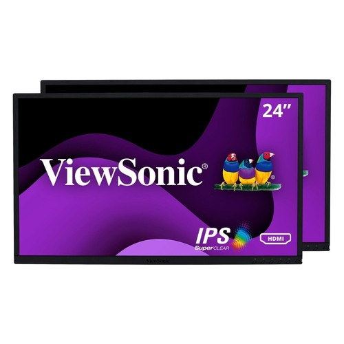 ViewSonic VG2448_H2 24" 1080p Monitors (Dual Pack) - Black