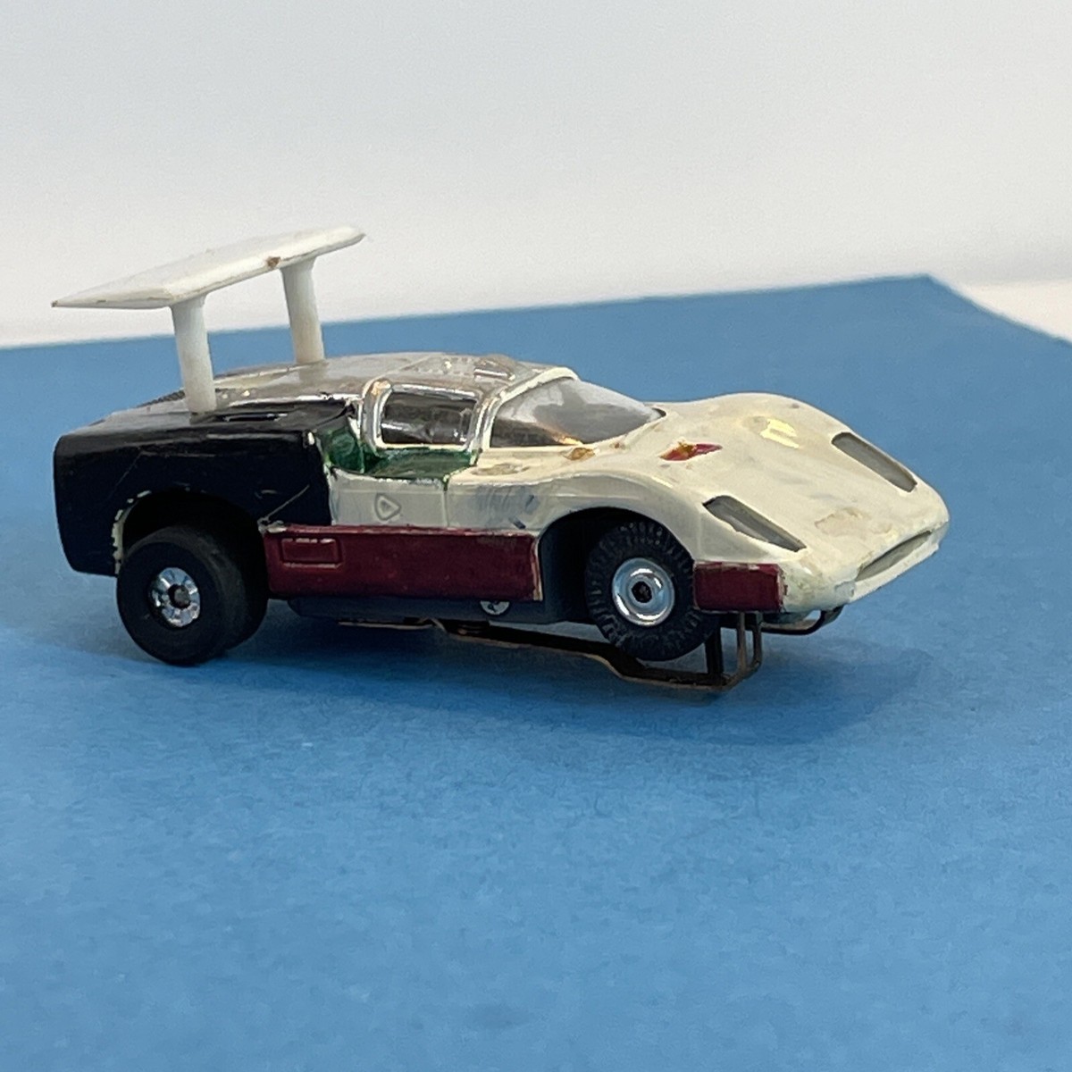 Aurora T-Jet Tuff Ones White Chaparral 2F Slot Car Old Repaint As