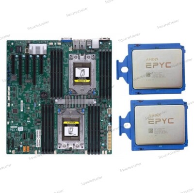 Supermicro H11DSi-NT Server Motherboard + 2x AMD EPYC 7601 CPU Processor Combos
