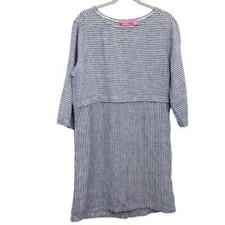 Isaac Mizrahi for Target 100% Linen Oversized Striped Nautical Dress