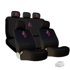 For Audi Multi Pink Heart Car Seat Covers And Headrest Covers Full Set