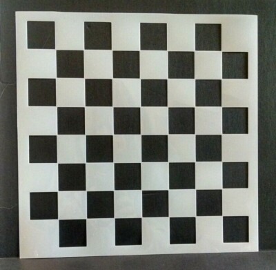Stencil CHECKERBOARD Gameboards Walls Tiles Paint Template CHOOSE 6'' - 11.5''  