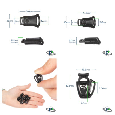 Paracord Planet Single Hole Cord Locks for paracord, Luggage, Shoelaces, camping