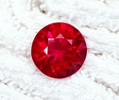 Runde Natürliche Blutrote Ruby Edelstein 8 10 Ct Zertifiziert Lose H305
