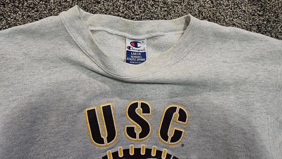 96 Rose Bowl USC Trojans Sudadera Cuello Redondo Talla L Campeón Foto 3 de 3