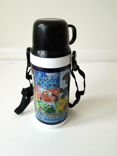 Skaters Pokemon Thermos Water Bottle 400ml W Cup Strap Ebay