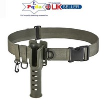 Metal Detecting Detector Accessory H/Duty GREEN Pinpoint Probe Holder Plus Belt.