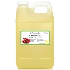 64 OZ/ HALF GALLON PREMIUM CASTOR OIL ORGANIC 100 PURE SKIN BODY HAIR NAILS