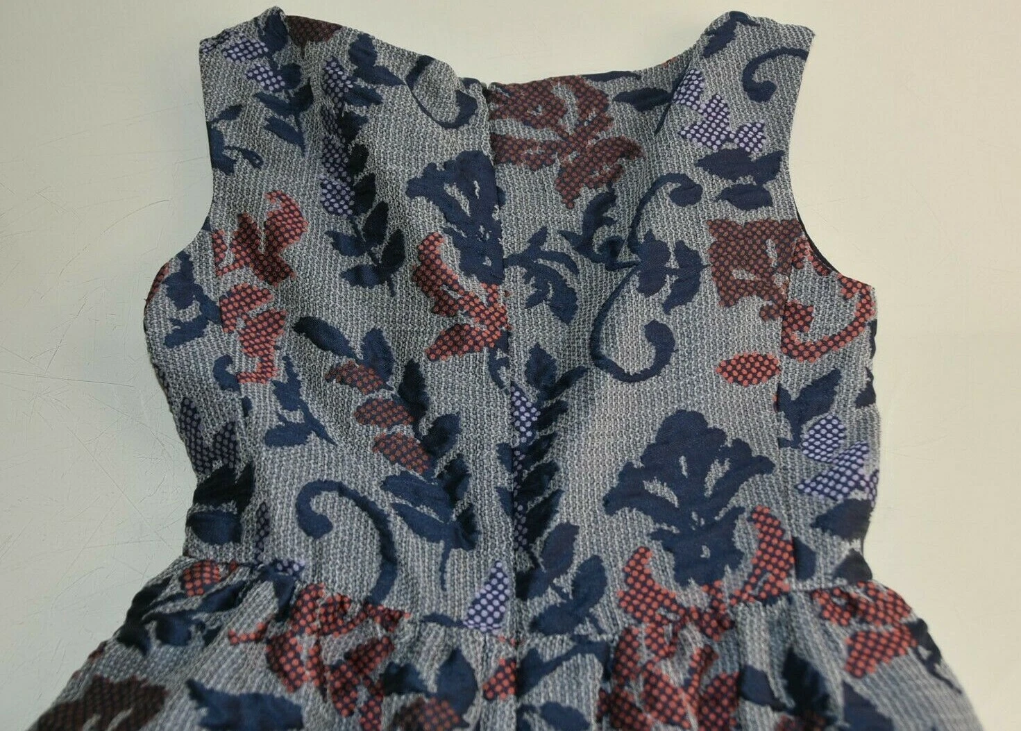 Abito Nuovo Abito TORY BURCH Jacquard Rosso Navy CLOQUE TRATTEGGIATE COLLO A BARCA $2495 2