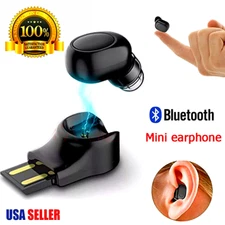 Invisible Bluetooth Headphones Single HD Wireless Earbuds for All Phones Tablet