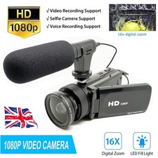 1080P FHD Video Camera Camcorder 16X Zoom Digital 2.4 In rotatable Screen w/ Mic