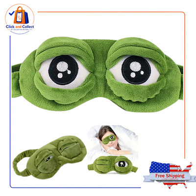 Funny 3D Frog Cute Sleeping Eye Mask Blindfold Travel Sleep Masks Soft Eye Cover