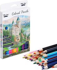 Colored Pencils 36 Pack Adult Coloring Books Drawing Art Supplies