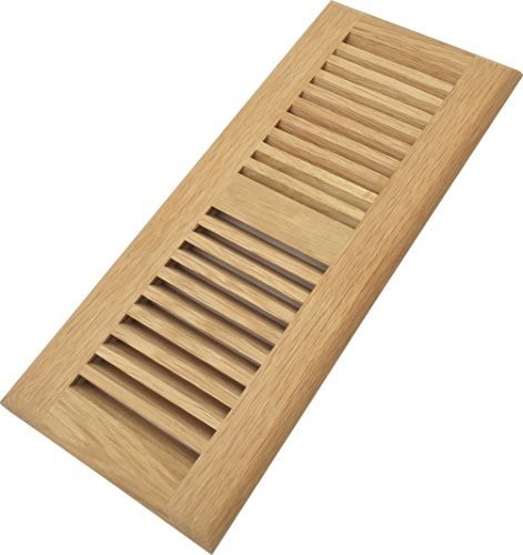 Homewell Red Oak Wood Floor Register Vent, Drop-In, unbehandelt, 4x12 Zoll