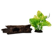 Reptile Log 10.5 Inch Natural Looking Driftwood Aquarium Decor Large, Brown