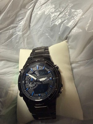 Casio Edifice EFA-131BK Used Analog Watch Waterproof from Japan